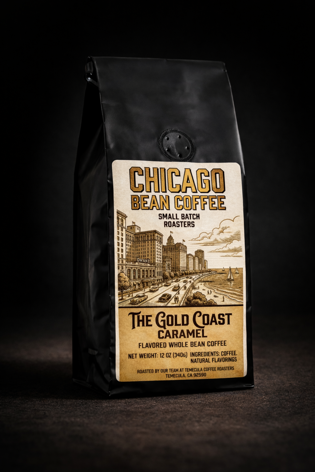 The Gold Coast: Caramel Flavored Whole Bean Coffee